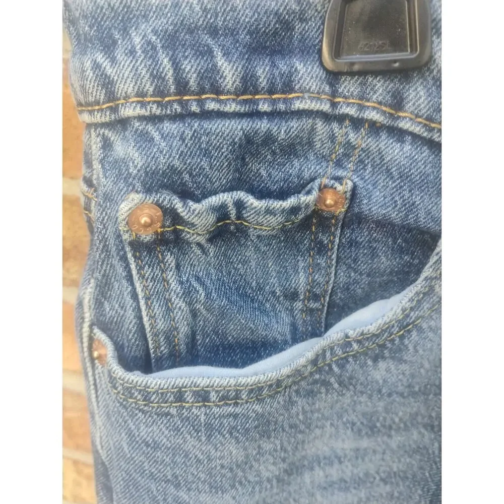 Levi’s 502 Taper Fit Jeans Men’s 30x30 Medium Wash Blue Denim Red Tab Work Pants